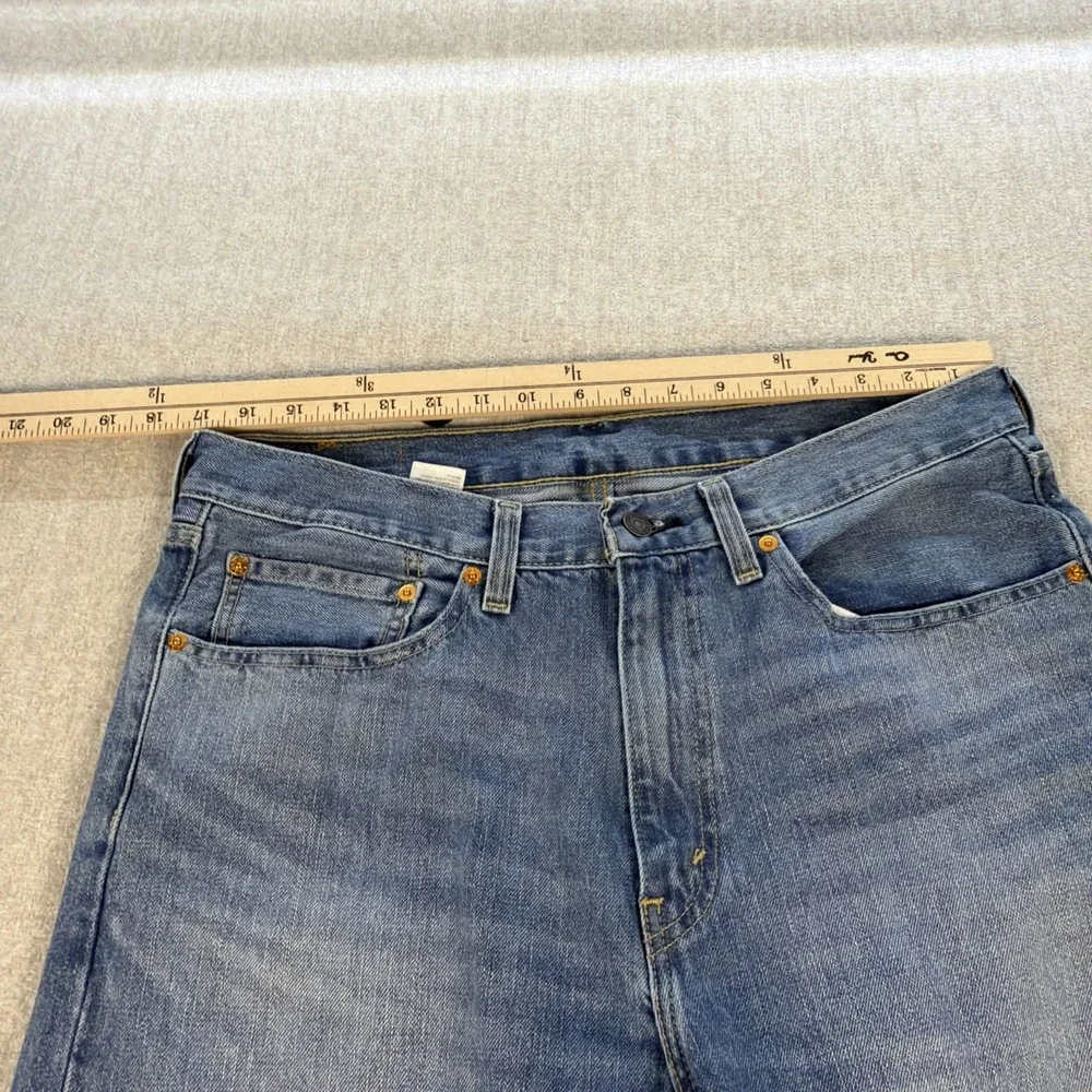 Levis 505 Jeans Mens 34x32 Denim Regular Fit Straight Leg Medium‎ Wash Stretch